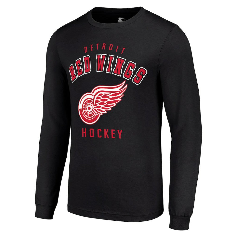 Detroit Red Wings Starter Logo Long Sleeve T-Shirt Black