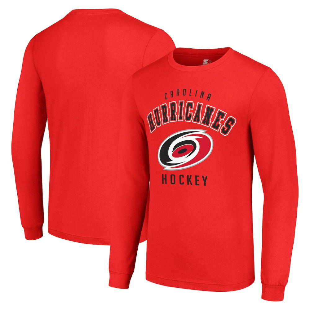 Carolina Hurricanes Starter Logo Long Sleeve T-Shirt Red