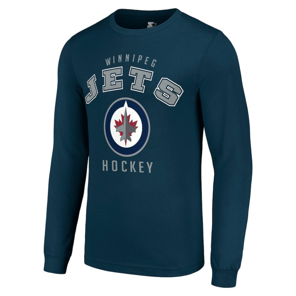 Winnipeg Jets Starter Logo Long Sleeve T-Shirt Navy