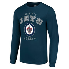 Winnipeg Jets Starter Logo Long Sleeve T-Shirt Navy