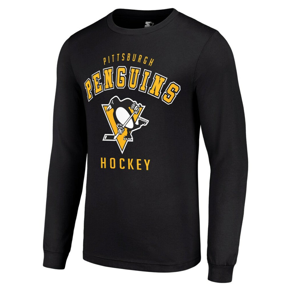 Pittsburgh Penguins Starter Logo Long Sleeve T-Shirt Black