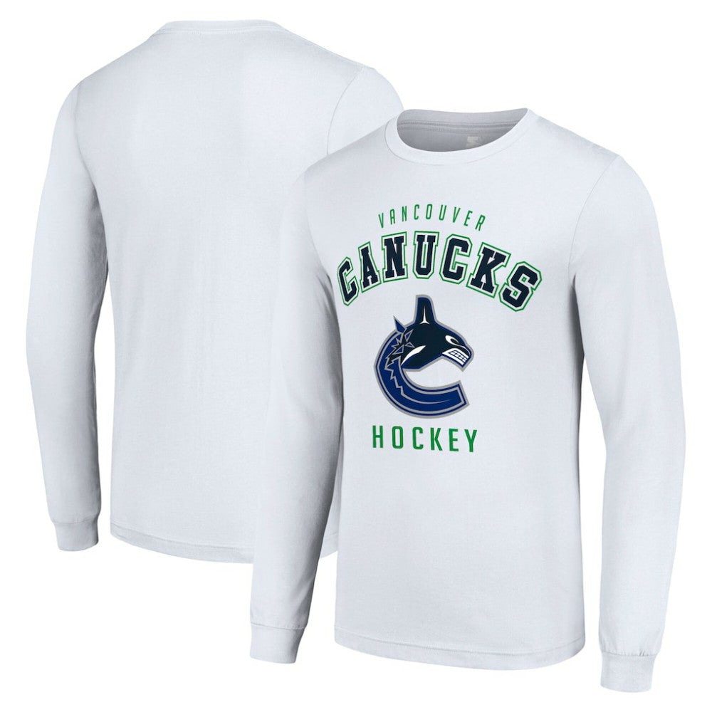 Vancouver Canucks Starter Logo Long Sleeve T-Shirt White
