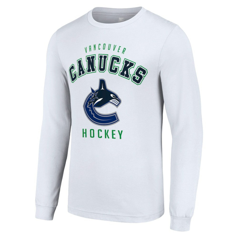 Vancouver Canucks Starter Logo Long Sleeve T-Shirt White