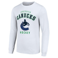 Vancouver Canucks Starter Logo Long Sleeve T-Shirt White
