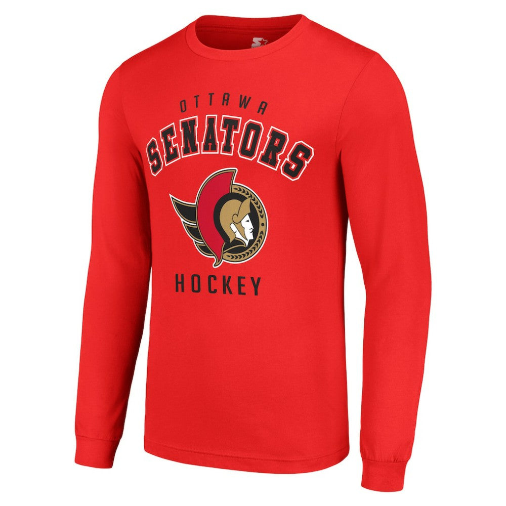 Ottawa Senators Starter Logo Long Sleeve T-Shirt Red
