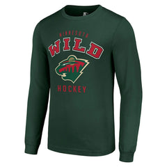 Minnesota Wild Starter Logo Long Sleeve T-Shirt Military Green