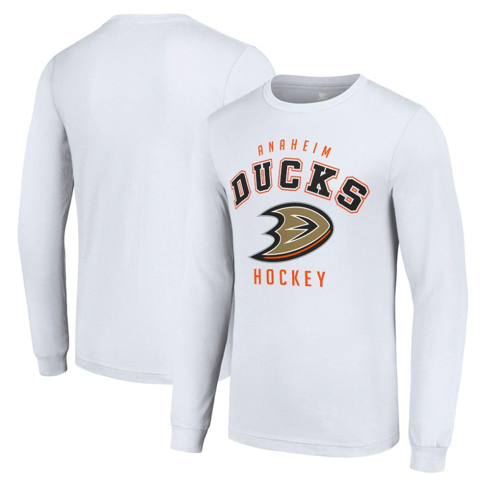 Anaheim Ducks Starter Logo Long Sleeve T-Shirt White