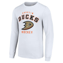 Anaheim Ducks Starter Logo Long Sleeve T-Shirt White