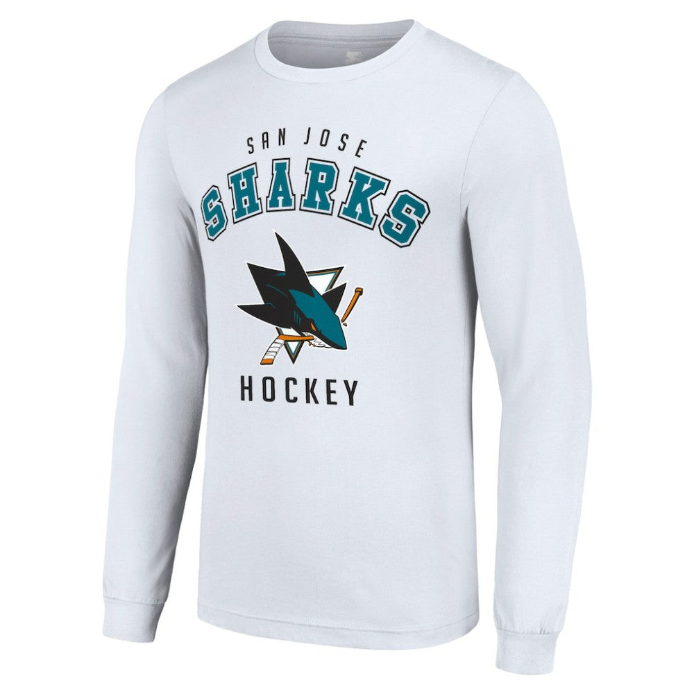 San Jose Sharks Starter Logo Long Sleeve T-Shirt White