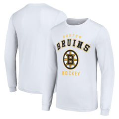 Boston Bruins Starter Logo Long Sleeve T-Shirt White