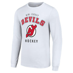 New Jersey Devils Starter Logo Long Sleeve T-Shirt White