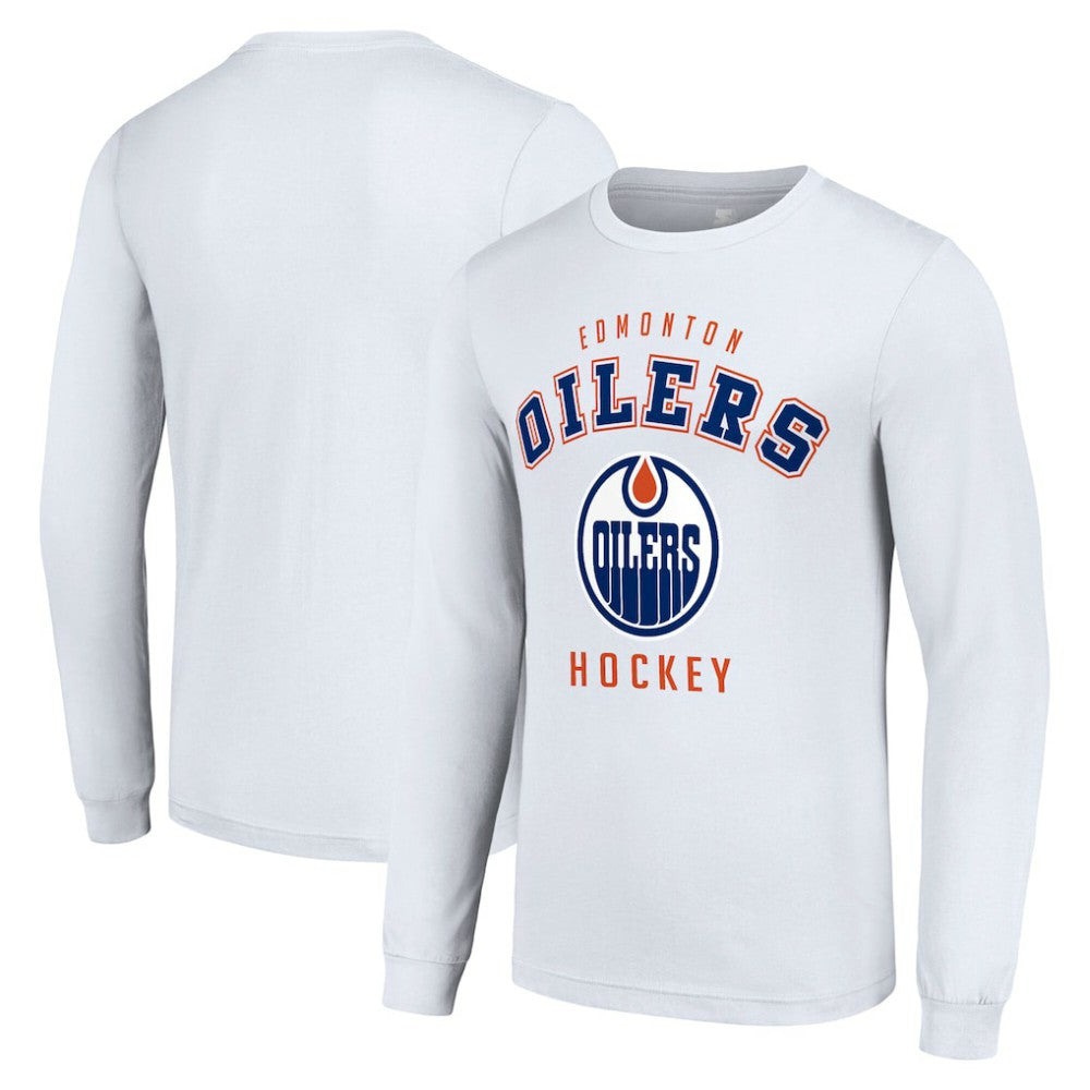 Edmonton Oilers Starter Logo Long Sleeve T-Shirt White