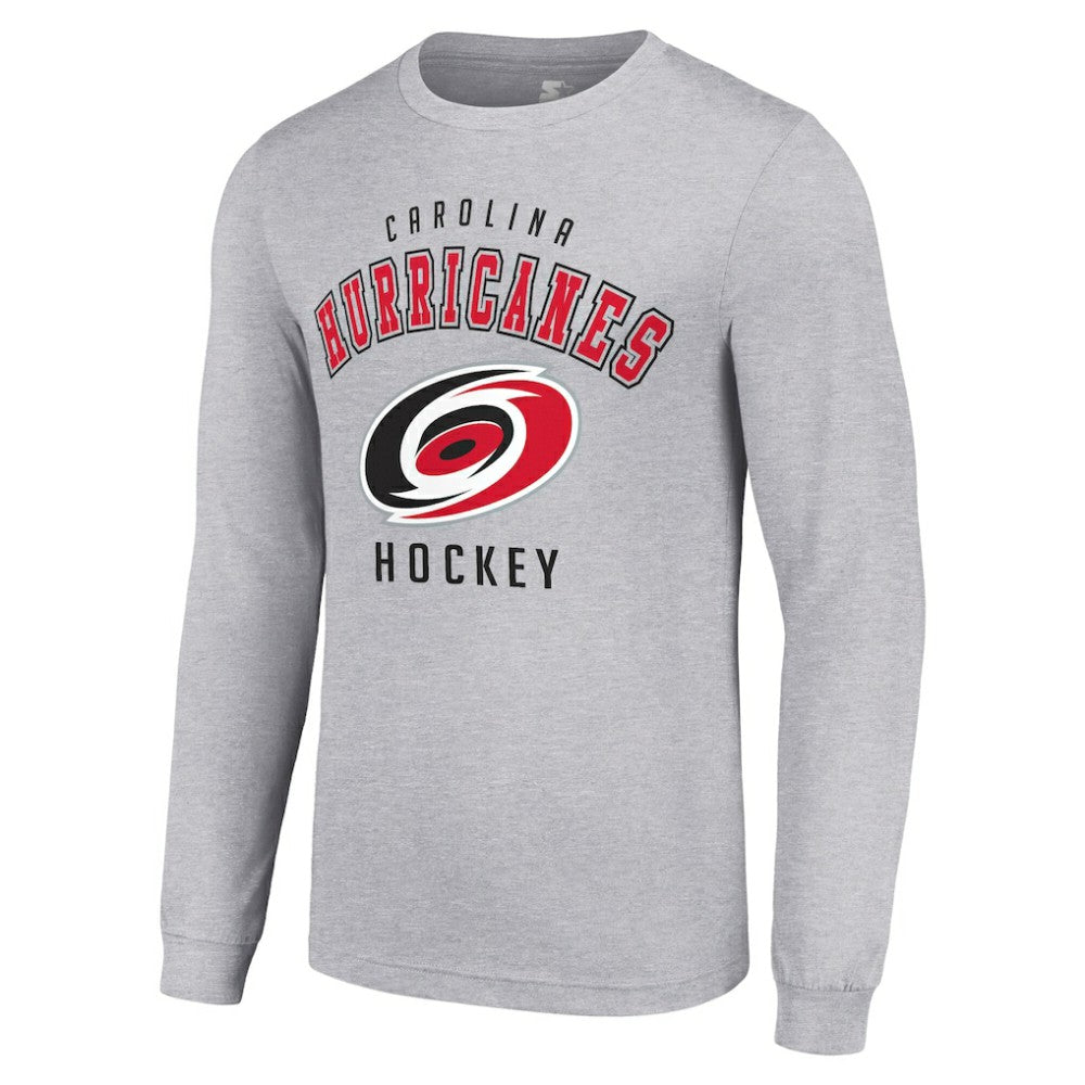 Carolina Hurricanes Starter Logo Long Sleeve T-Shirt Heather Gray