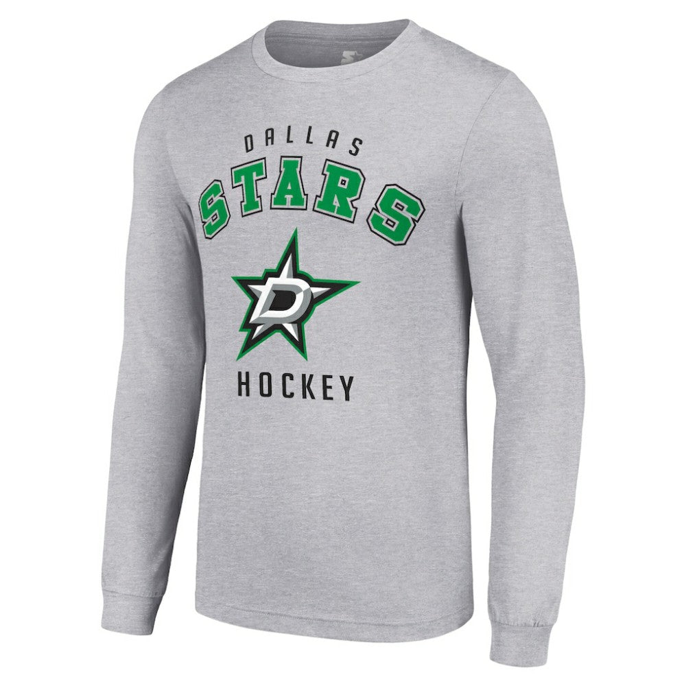 Dallas Stars Starter Logo Long Sleeve T-Shirt Heather Gray