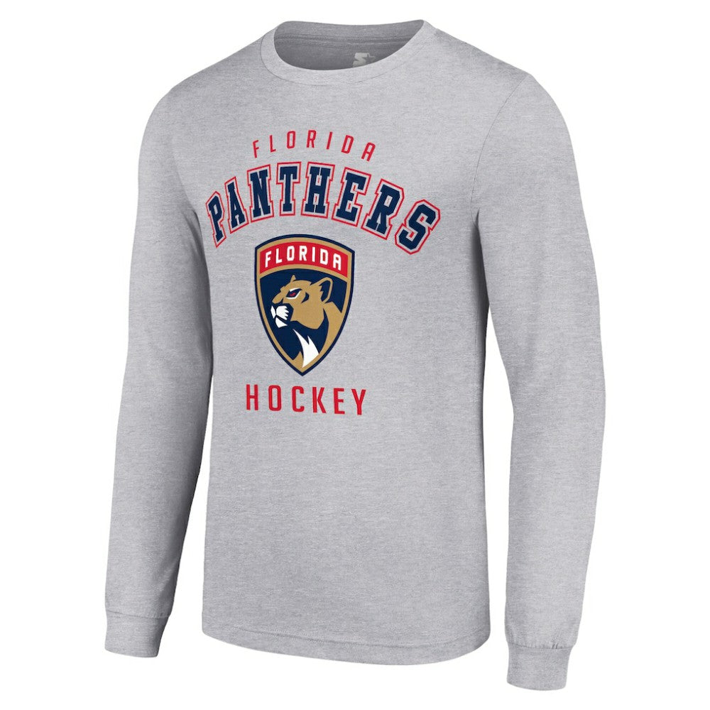 Florida Panthers Starter Logo Long Sleeve T-Shirt Heather Gray