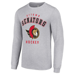 Ottawa Senators Starter Logo Long Sleeve T-Shirt Heather Gray