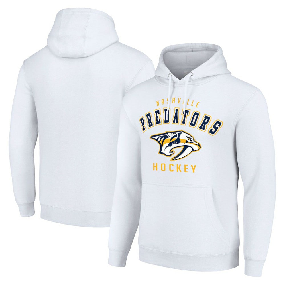 Nashville Predators Starter Logo Pullover Hoodie White