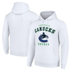Vancouver Canucks Starter Logo Pullover Hoodie White