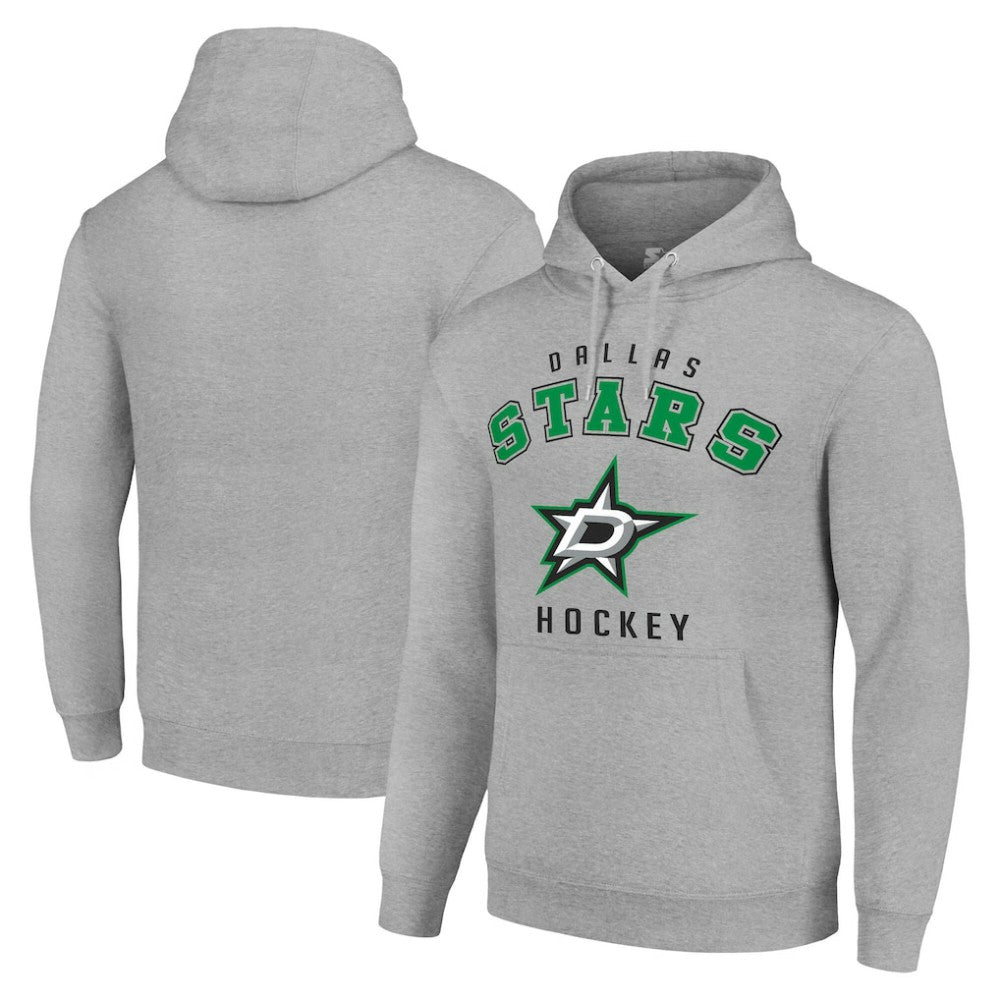 Dallas Stars Starter Logo Pullover Hoodie Heather Gray