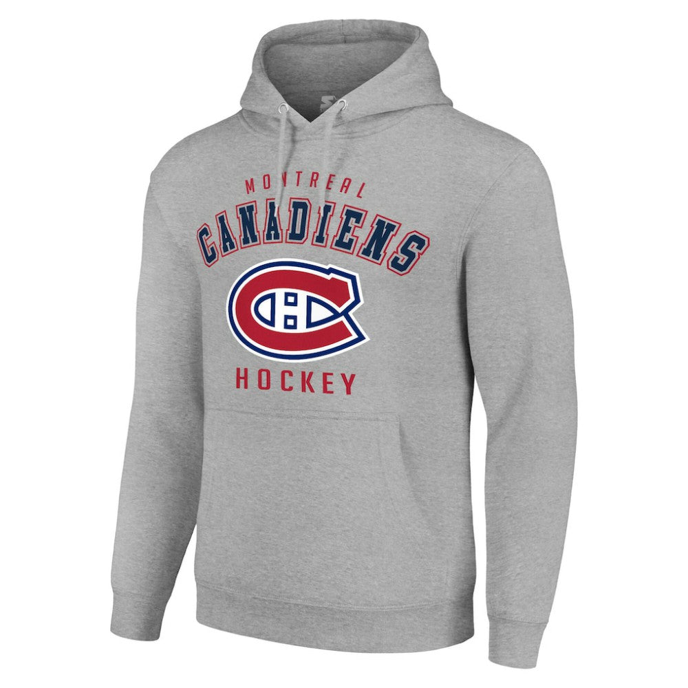 Montreal Canadiens Starter Logo Pullover Hoodie Heather Gray