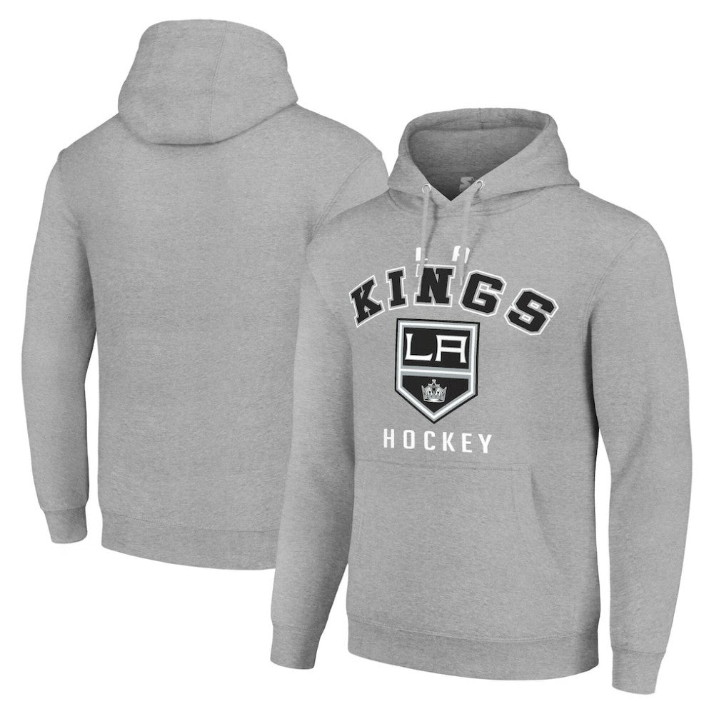 Los Angeles Kings Starter Logo Pullover Hoodie Heather Gray
