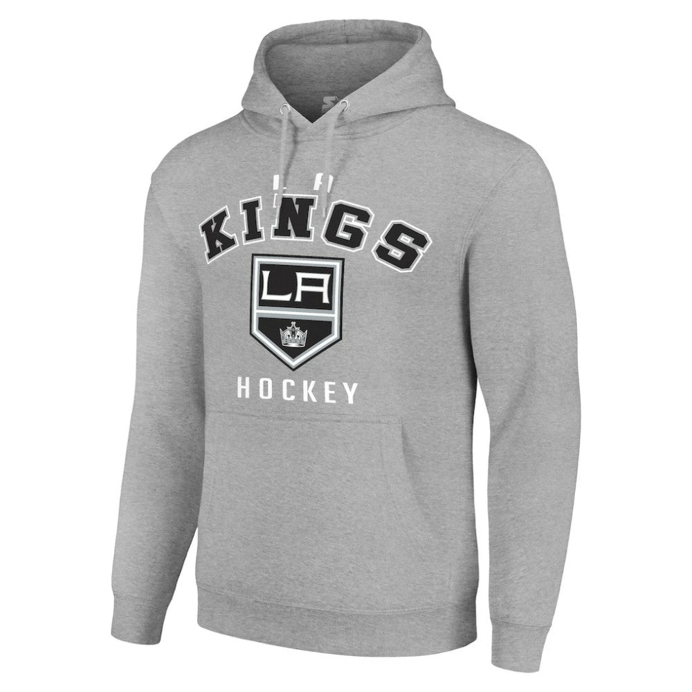 Los Angeles Kings Starter Logo Pullover Hoodie Heather Gray
