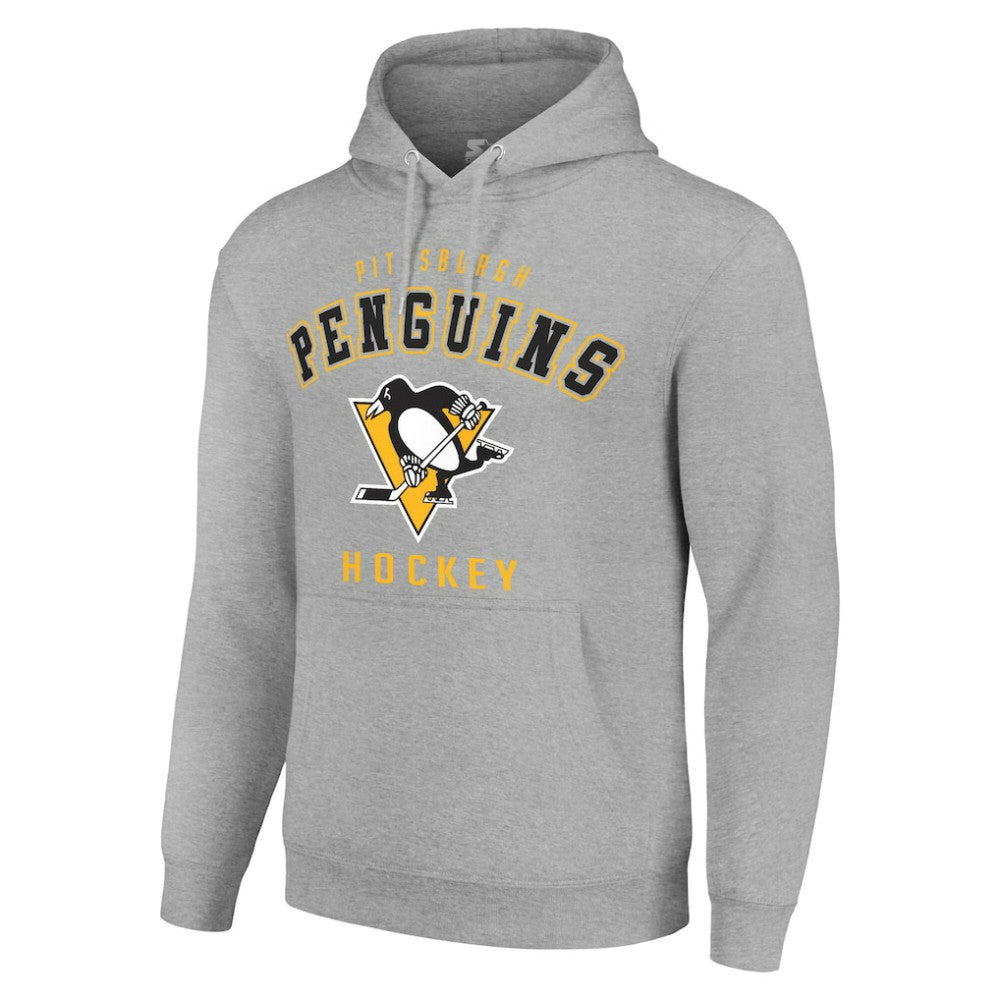 Pittsburgh Penguins Starter Logo Pullover Hoodie Heather Gray