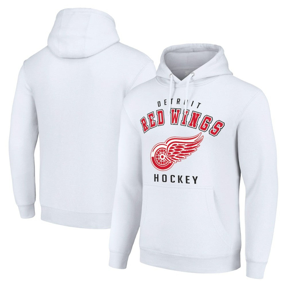 Detroit Red Wings Starter Logo Pullover Hoodie White