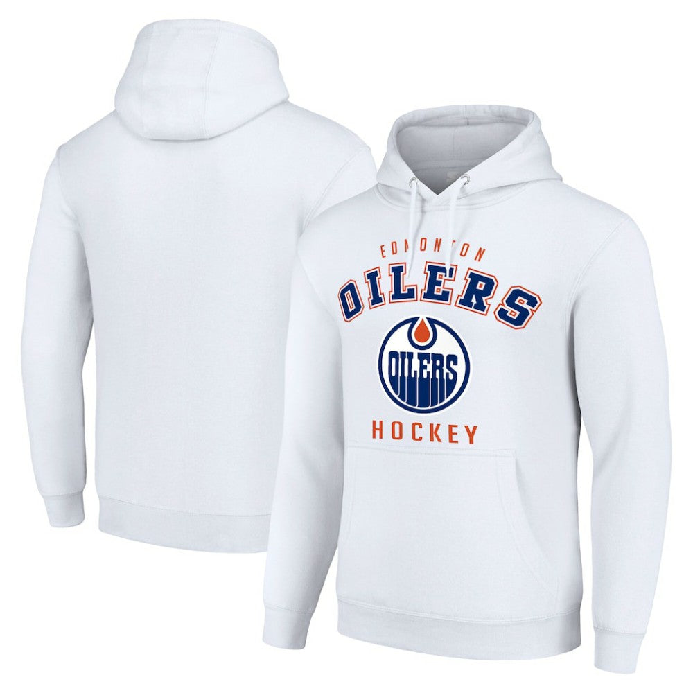 Edmonton Oilers Starter Logo Pullover Hoodie White