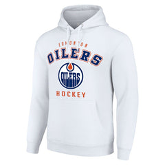 Edmonton Oilers Starter Logo Pullover Hoodie White