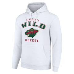 Minnesota Wild Starter Logo Pullover Hoodie White