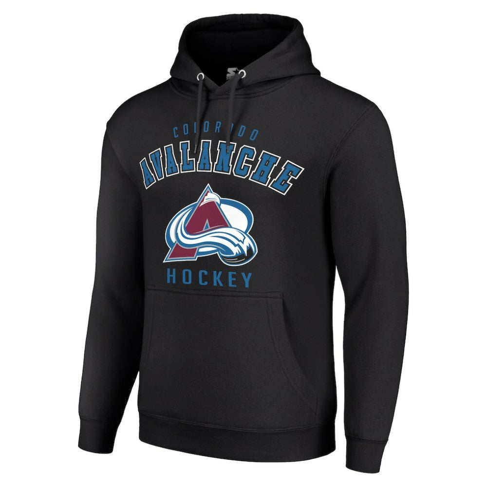 Colorado Avalanche Starter Logo Pullover Hoodie Black