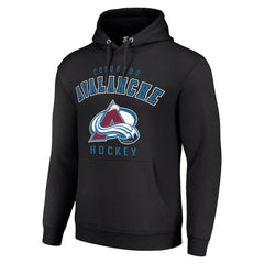 Colorado Avalanche Starter Logo Pullover Hoodie Black