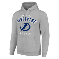 Tampa Bay Lightning Starter Logo Pullover Hoodie Heather Gray