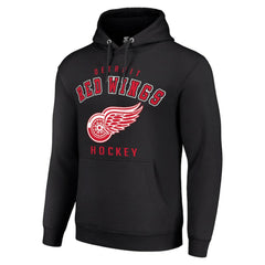 Detroit Red Wings Starter Logo Pullover Hoodie Black