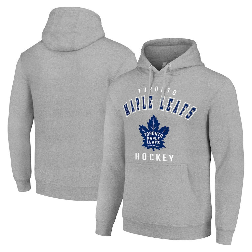 Toronto Maple Leafs Starter Logo Pullover Hoodie Heather Gray
