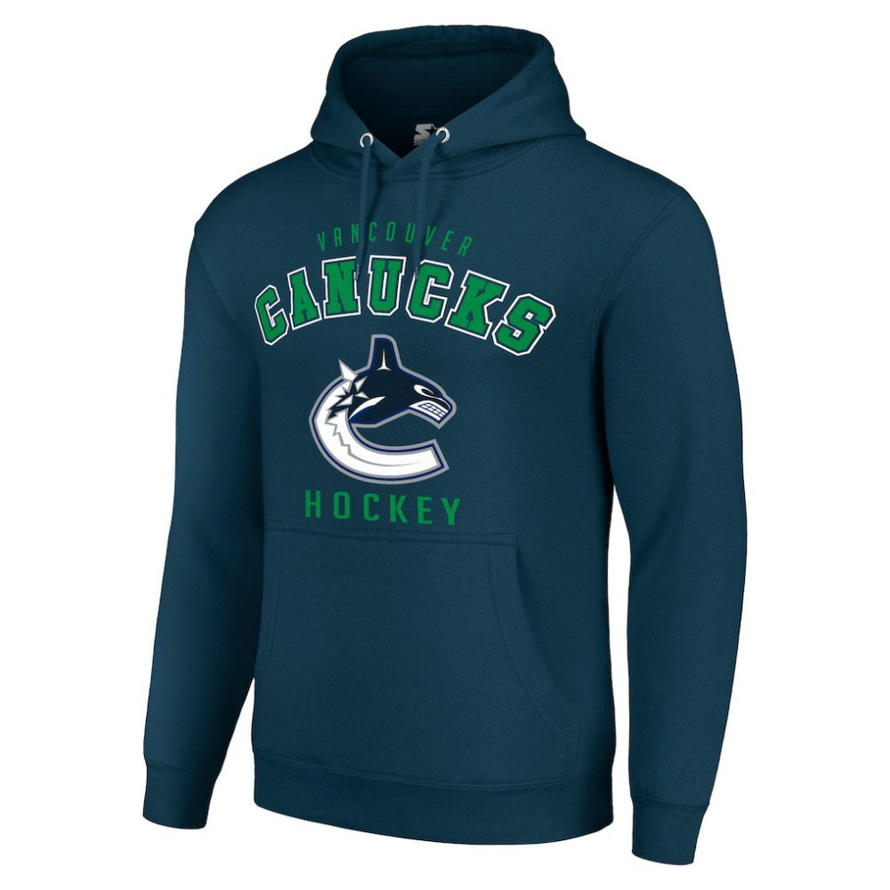 Vancouver Canucks Starter Logo Pullover Hoodie Navy