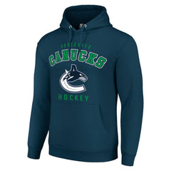Vancouver Canucks Starter Logo Pullover Hoodie Navy