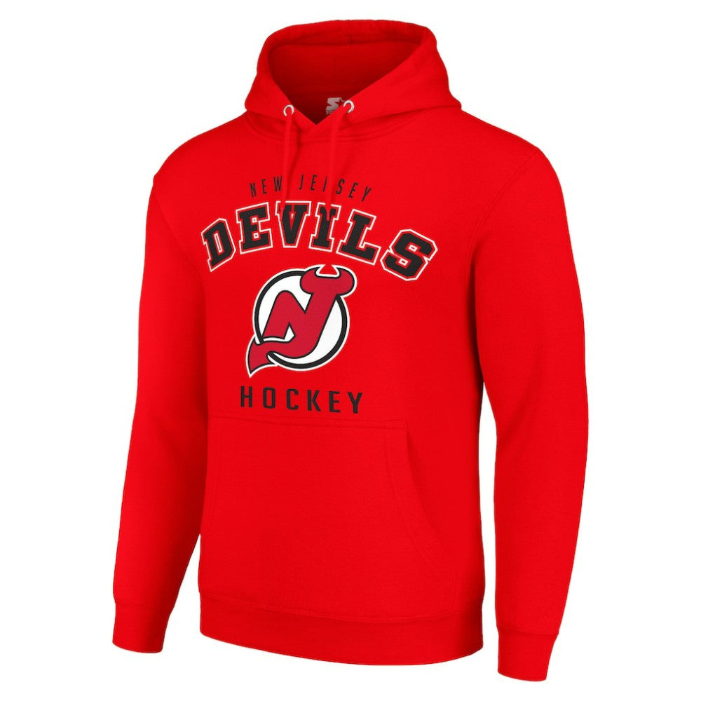New Jersey Devils Starter Logo Pullover Hoodie Red