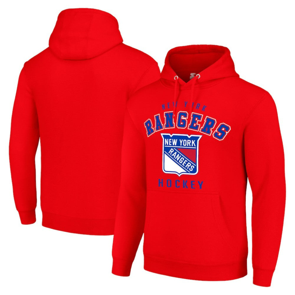New York Rangers Starter Logo Pullover Hoodie Red