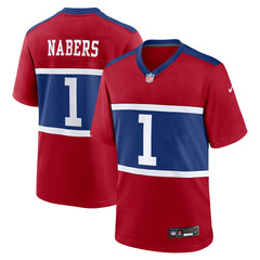 Malik Nabers New York Giants Alternate Game Jersey - Century Red | Nike for sale