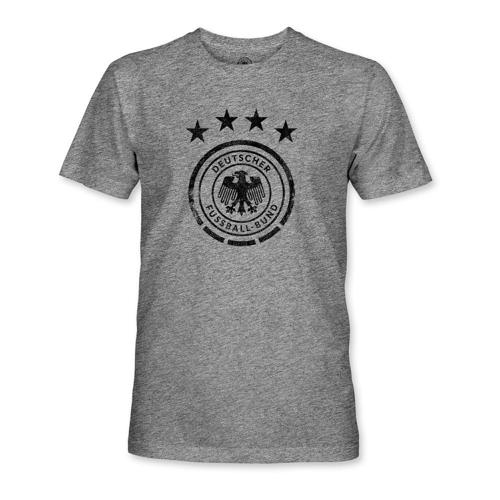 Germany National Team 1863FC Mono Badge Vintage Tri-Blend T-Shirt - Heather Gray on sale