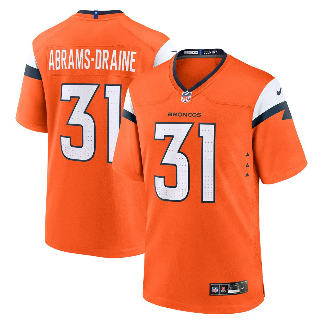 Kris Abrams-Draine Denver Broncos Team Game Jersey - Orange | Nike on sale