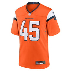 Nate Adkins Denver Broncos Team Game Jersey - Orange | Nike for sale