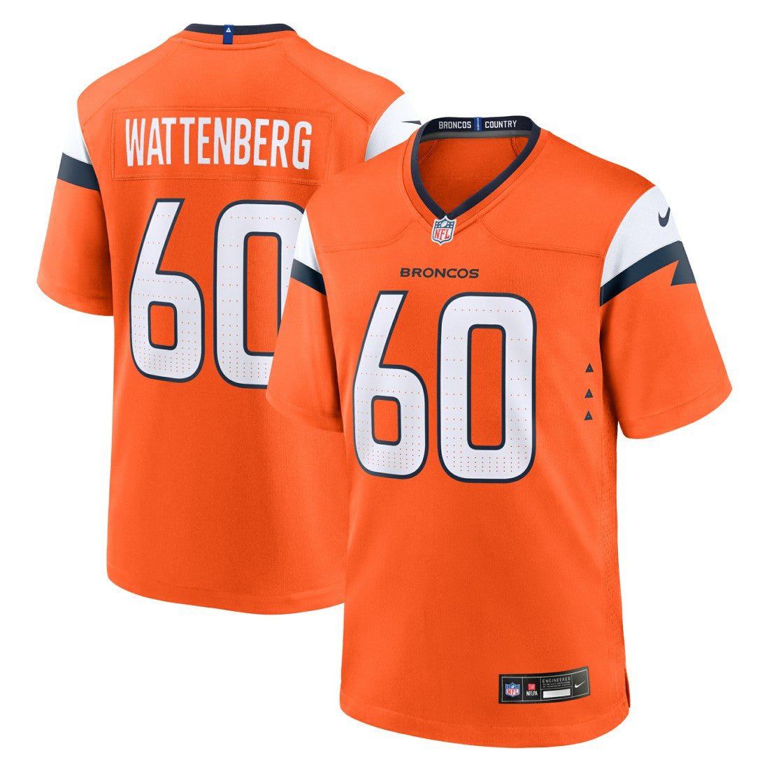 Luke Wattenberg Denver Broncos Team Game Jersey - Orange | Nike cheap