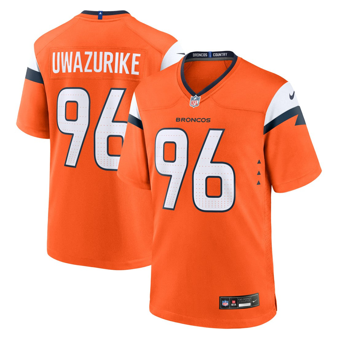Eyioma Uwazurike Denver Broncos Team Game Jersey - Orange | Nike discount