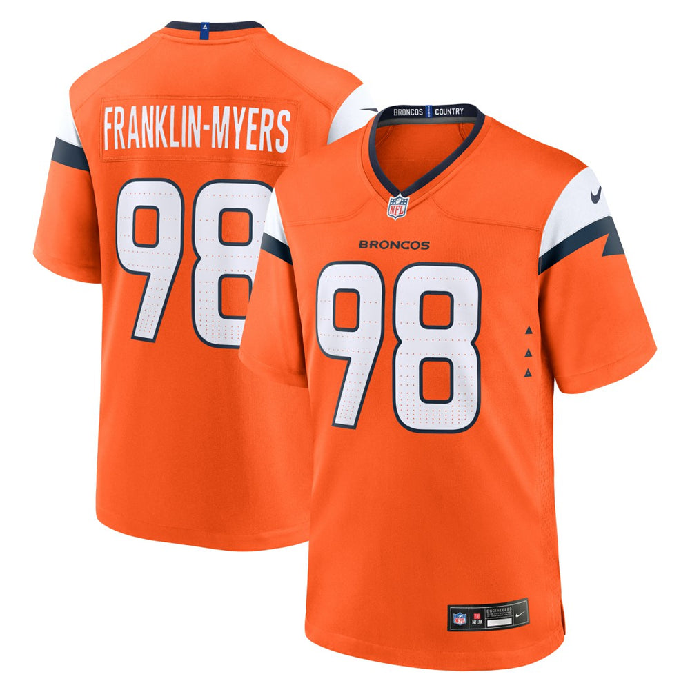 John Franklin-Myers Denver Broncos Team Game Jersey - Orange | Nike outlet