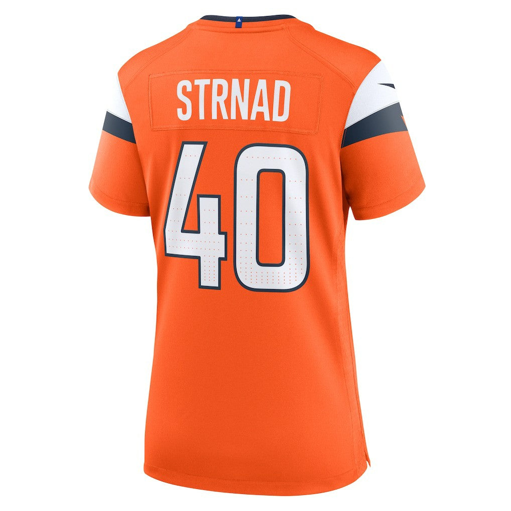 Justin Strnad Denver Broncos Women's Team Game Jersey - Orange | Nike cheap