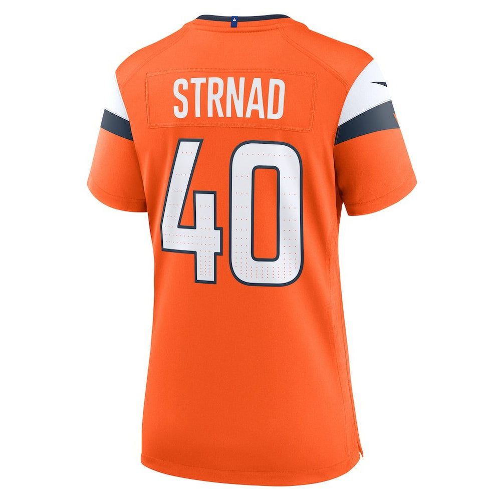 Justin Strnad Denver Broncos Women's Team Game Jersey - Orange | Nike cheap