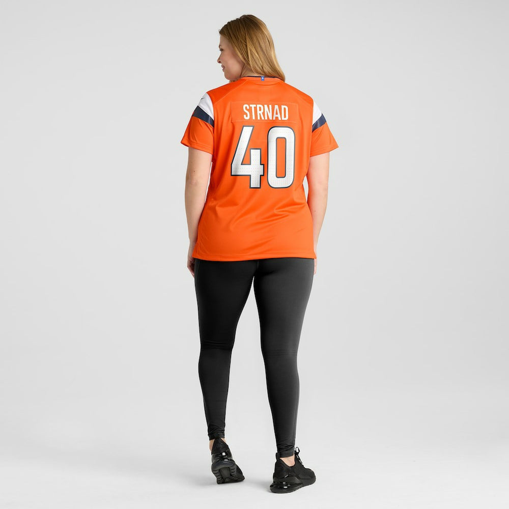 Justin Strnad Denver Broncos Women's Team Game Jersey - Orange | Nike cheap